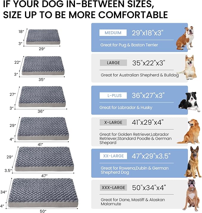 Orthopedic Memory Foam Bed for Large Dogs, Waterproof Cooling Pet Mats for Crate - Image 6