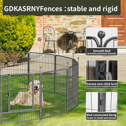 Dog Playpen, 32/40/45 Inch Height in Heavy Duty, Folding Indoor Outdoor - Image 4