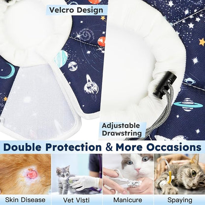 Cat Cone Collar Soft, Waterproof Cat Recovery Collar After Surgery, Adjustable - Image 3