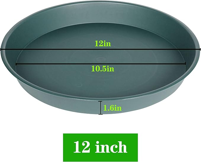 2 Pack of Bird Bath Bowl 12", 1.6" Depth, 10 12 inch Birdbath Bowls Dish Only - Image 2