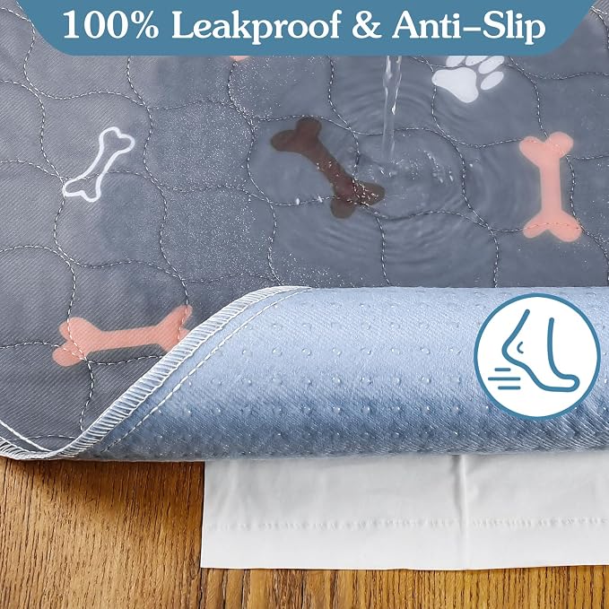 Washable Pee Pads for Dogs, Non Slip Fast Absorbent Whelping Pee Pads for Dog - Image 3