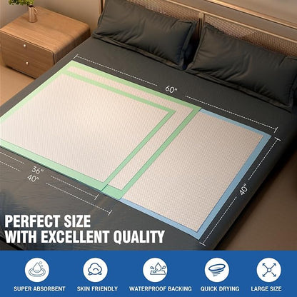 Bed Pads Disposable 40"X60" Chucks Pads Oversized Underpads - Image 3