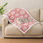Waterproof Blanket for Dog Puppy Cat, Cute 3D Textured Flower Dog Blanket for by Yaning