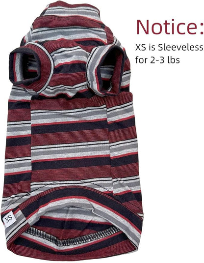 Vintage Stripes Sphynx Hairless Cats Shirt Cotton Cat Turtleneck Pet Clothes - Image 2