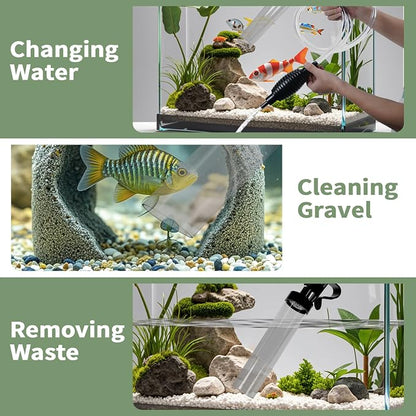 5ft Aquarium Siphon Vacuum Cleaner-Hand Siphon Pump Water Changer - Image 7