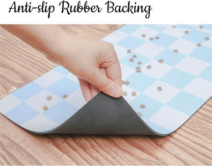 Ralxion Checkered Dog Feeding Mat, Absorbent Mats - Image 6
