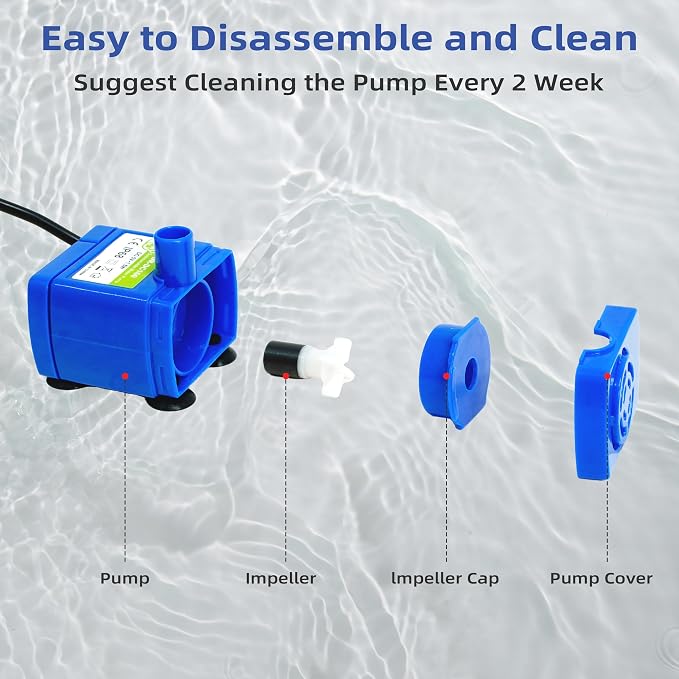 IP68 DR-DC160 Submersible Water Pump Cat Water Fountain Pump - Image 6