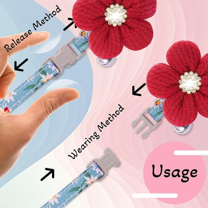 Small Dog Collar with Flower, Puppy Collar - Image 6