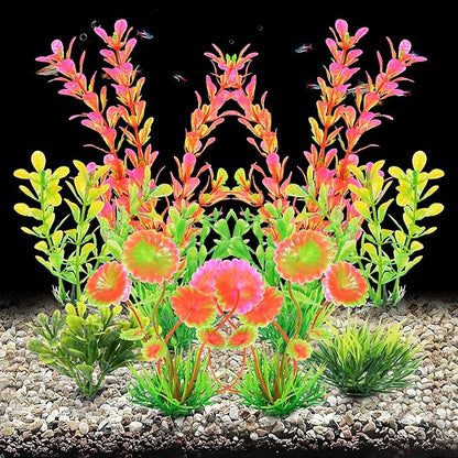 AQUANEAT Artificial Fish Tank Plants, Plastic Aquarium Decorations - Image 4
