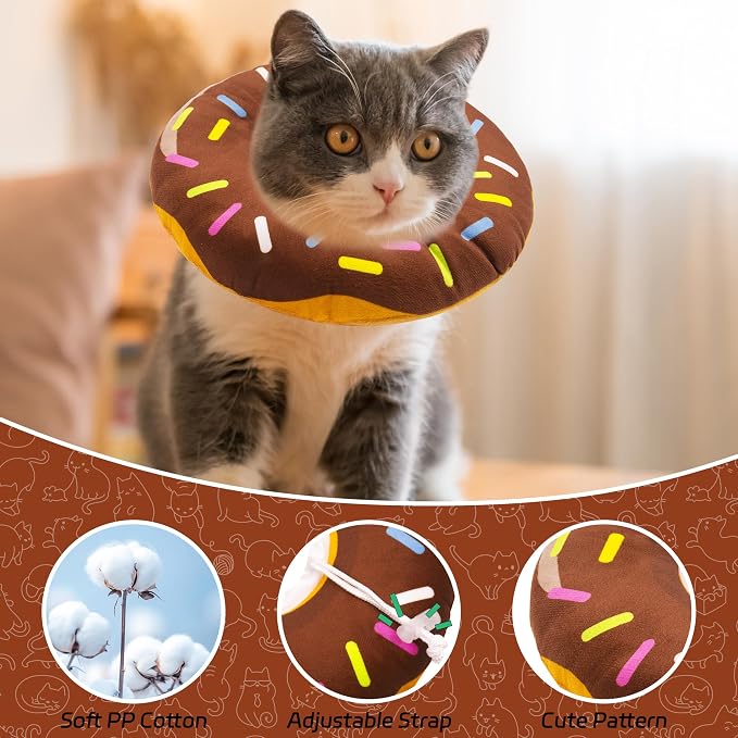 Cat Cone Collar Soft, Adjustable Cat Recovery Collars Spay Cone to Stop Licking - Image 3