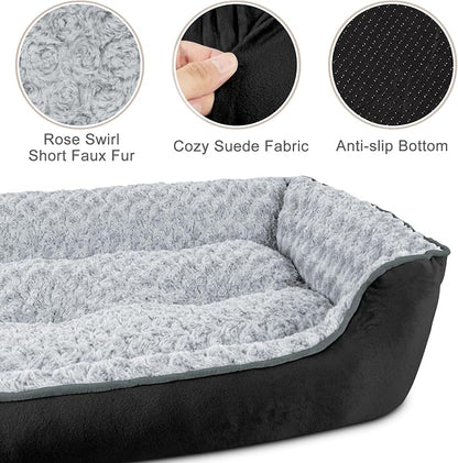 JOEJOY Rectangle Dog Bed for Large Medium Small Dogs - Image 4