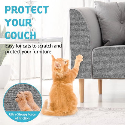 Climbing Cat Scratcher Mat Trimmable Cat Scratching Post Carpet 118’’x15.8’’ - Image 4