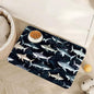 Cute Shark Dog Cat Food Mat, Absorbent Pet Feeding Mat by Unknown