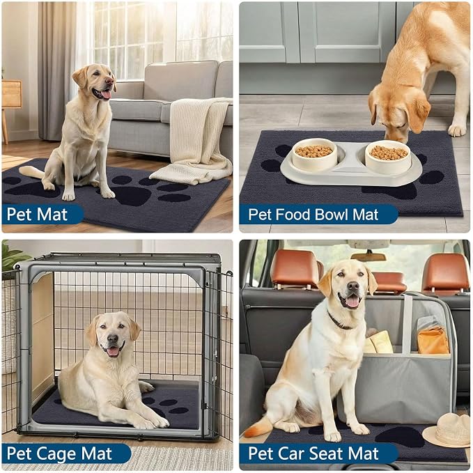 Buganda Dog Door Mat for Muddy Paws, Absorbent Dirt Trapper Washable Indoor - Image 9