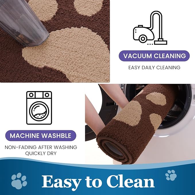 Buganda Dog Door Mat for Muddy Paws, Absorbent Dirt Trapper Washable Indoor - Image 6