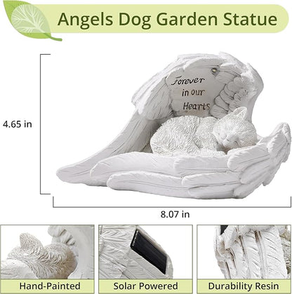Pet Cat Solar Garden Memorial Statue – Outdoor Resin Angel Kitty - Image 2
