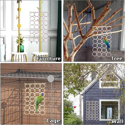 BNOSDM 2 Packs Bird Hemp Rope Net Swing Climbing Rope Net - Image 7