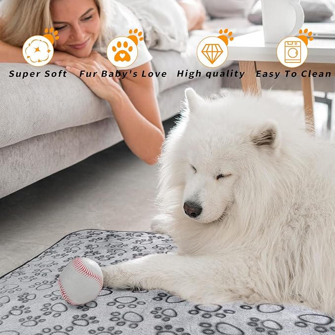 LOKOZ 3 Pack Dog Blankets for Small Dogs, Washable Pet Throw Blanket for Bed - Image 2