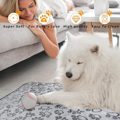 LOKOZ 3 Pack Dog Blankets for Small Dogs, Washable Pet Throw Blanket for Bed - Image 2