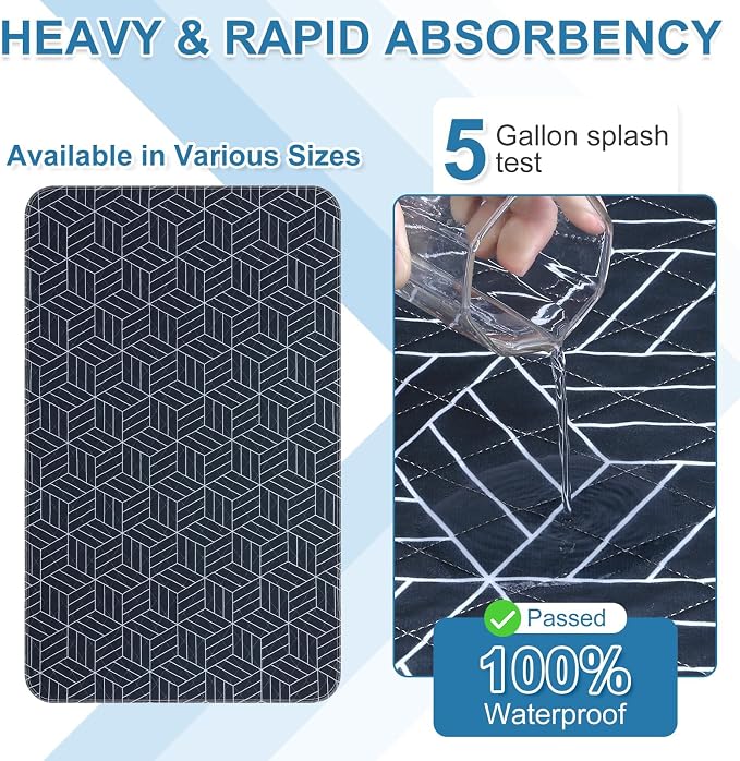 OUTCREATOR® Washable Bed Pads 34" x 36", Incontinence Mattress Protector - Image 2