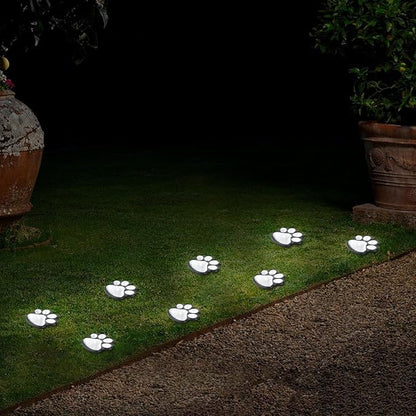 Animal Paw Print Solar Lights Outdoor Garden Decor, 8 Pack Paw Print Lights - Image 4