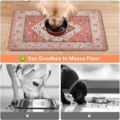 Absorbent Pet Dog Bowl Mat for Food and Water, Pet Cat Food Feeding Mat - Image 3