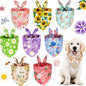 Weewooday 8 Pcs Floral Dog Bandana Spring Flower Pet Triangle Bib Scarf Daisy by Weewooday