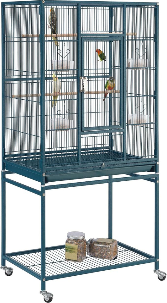 Yaheetech 54inch Metal Large Parrot Parakeet Flight Bird Cage w/Rolling Stand by Yaheetech
