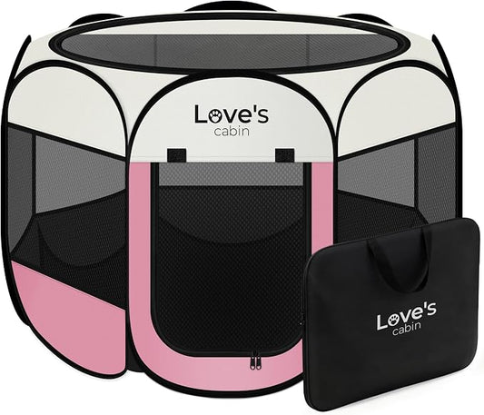 Love's cabin Pet Puppy Dog Playpen, Small Dog Tent Crates Cage Indoor/Outdoor by Lovescabin