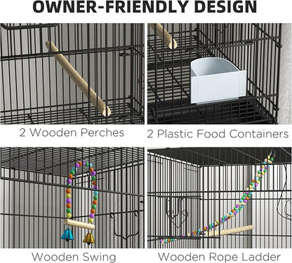 PawHut Double Stackable Bird Cage - Image 5