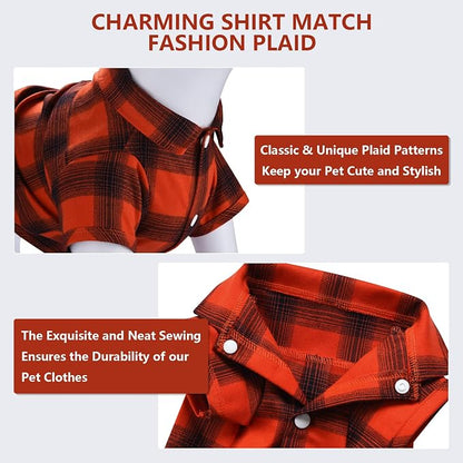 Koneseve Dog Shirt Plaid Dog Clothes - Image 4