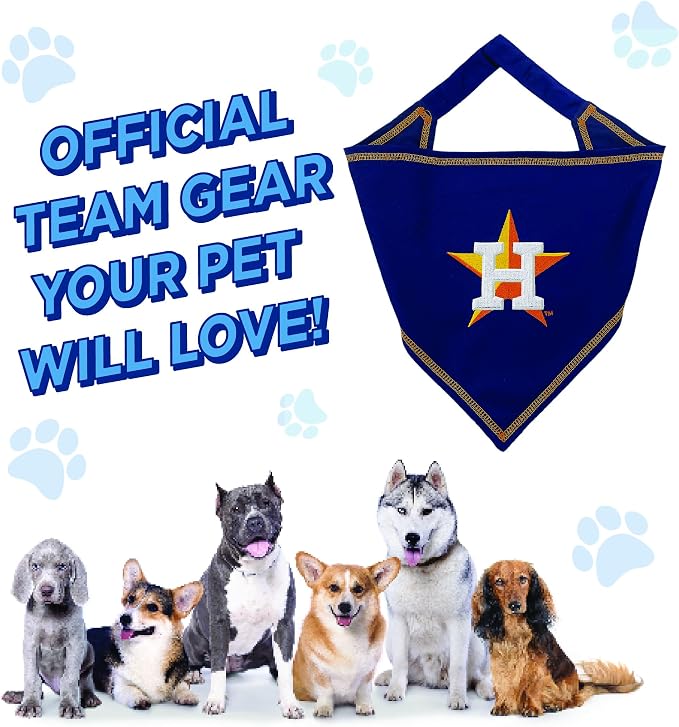 Pets First MLB Houston Astros TIE Bandana, Small/Medium. Dog Bandana Scarf Bib - Image 6