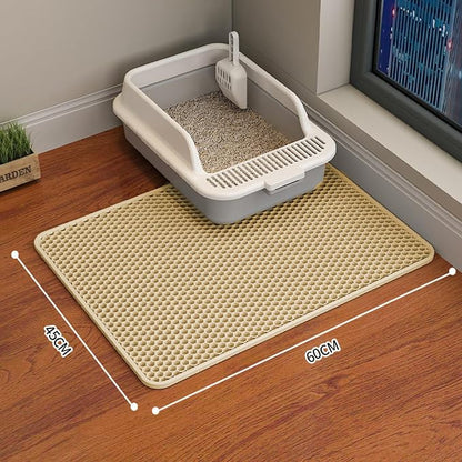 HCY&WLD 2-Pack Cat Litter Mat, Double Layer Honeycomb Waterproof Urine Proof - Image 7