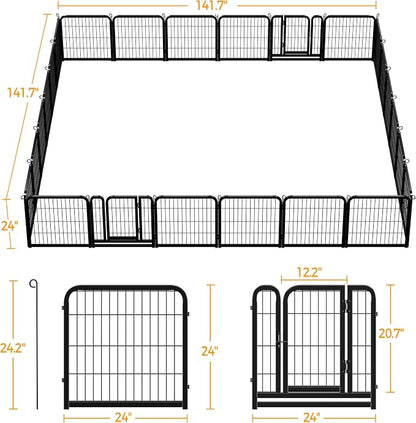 Yaheetech Dog Playpen Outdoor, 24 inch 24 Panels Dog Pen Indoor Heavy Duty - Image 7