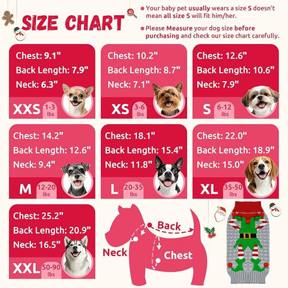 Dog Cat Ugly Christmas Sweater Boy Girl Xmas Pet Clothes Holiday Puppy Costume - Image 5