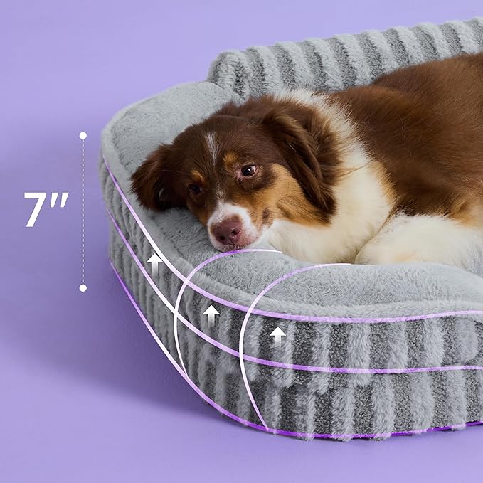 LE SURE Cute L-Plus Dog Beds, Orthopedic Waterproof Large Pet Bed - Image 2