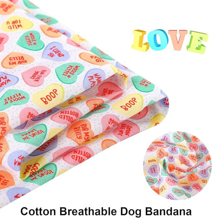 ARING PET Valentine's Day Dog Bandana-Cute Heart Pet Bandanas, Soft Holiday - Image 2