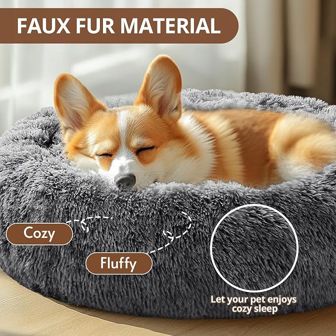 JOLLYVOGUE Calming Small Dog & Cat Bed - Image 2