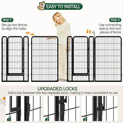 Yaheetech Dog Playpen Outdoor, 47 inch 24 Panels Dog Pen Indoor Heavy Duty - Image 5