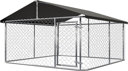 78"x 78" Outdoor Dog Enclosure Heavy Duty Dog Kennel House Mesh Dog Big Cage by Petony