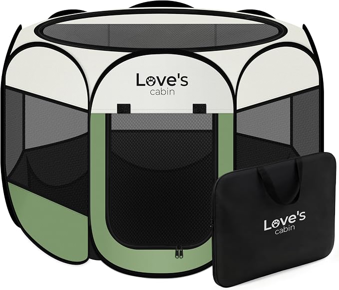 Love's cabin Pet Puppy Dog Playpen, Large Dog Tent Crates Cage Indoor/Outdoor by Lovescabin