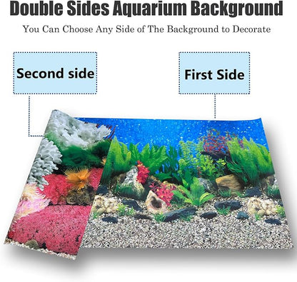 Aquatic Plant Aquarium Background Sticker Coral HD Fish Backgrounds - Image 5