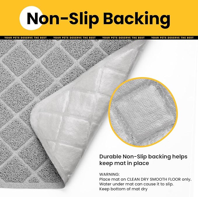 Cat Litter Mat Litter Trapping Mat, Less Waste Cat Litter Box Mat - Image 5