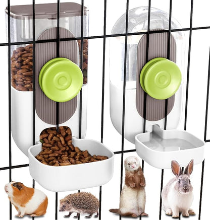Kenond Hanging Automatic Pet Food Water Dispenser, 35oz Rabbit Feeder Guinea by Kenond