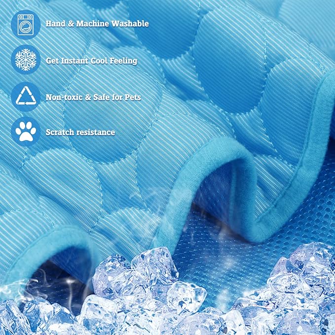 Washable Dog Cooling Mat Ice Silk Cooling Mat - Image 7