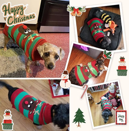 Dog Cat Christmas Sweater Boy Girl Ugly Reindeer Xmas Pet Clothes Holiday Puppy - Image 3