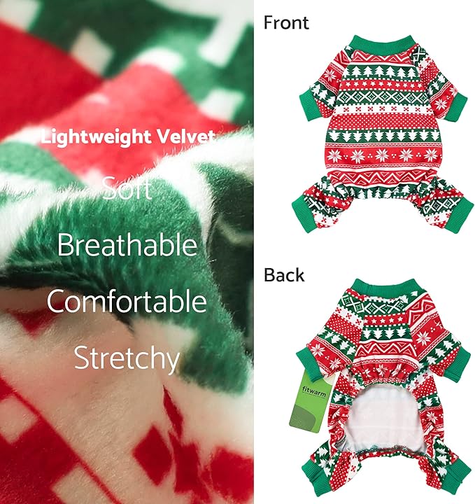 Fitwarm Dog Christmas Outfit, Holiday Pet Clothes - Image 5