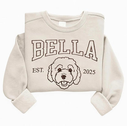 Custom Pet Sweatshirts with Photo and Name, Personalized Dog Sweatshirt by Unknown