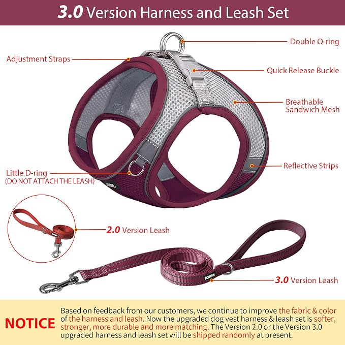 AIITLE No Pull Dog Harness and Leash Set, Christmas Step in Adjustable Dog - Image 4