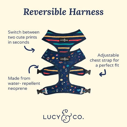 Lucy & Co. Cute Reversible Dog Harness Walking Halter - Image 2